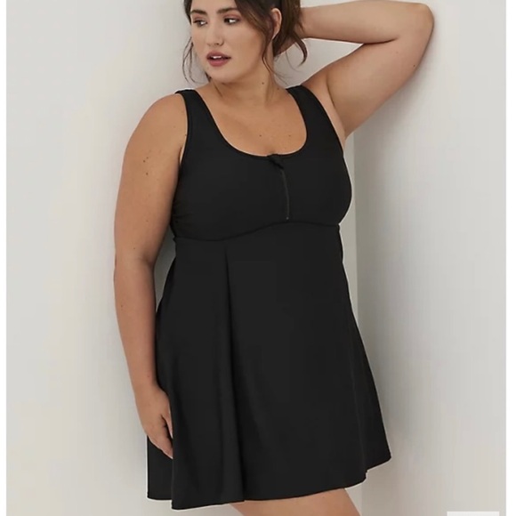 NWT Torrid Active Swim Dress With Pocket Short SZ 0 - Picture 2 of 7